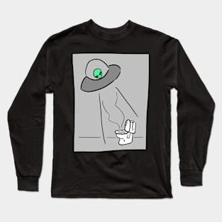 UFO abducting toilet Long Sleeve T-Shirt